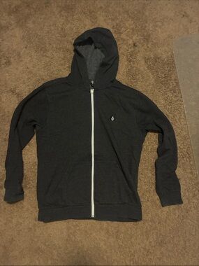 Volcom Men’s Dark Gray Full-Zip Hoodie